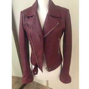 Balenciaga Merlot Motorcycle Jacket